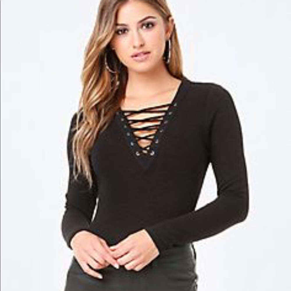 Bebe Lace Up Top